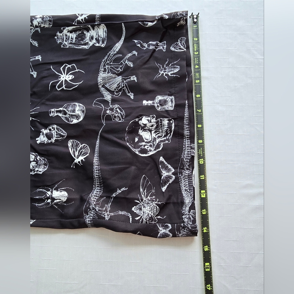 ROMWE Black and White Gothic Print Overalls Jumpsuit Whimsygoth Apothecary - Picture 6 of 11